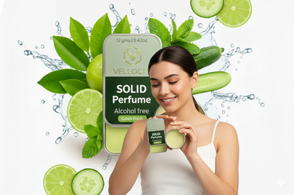 🌿 VELLOCCHI Solid Perfume – Green Fresh (Alcohol Free)